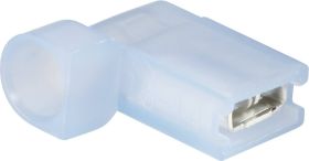 Konektor żeński kątowy, pełna izolacja PA, 4.8x0.5 mm, 1.5-2.5 mm2, niebieski