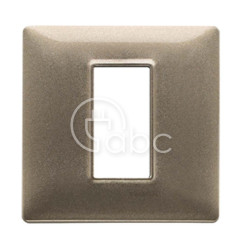 Ramka ozdobna Plana, 1M centralnie, Metalized Bronze, 14641.70