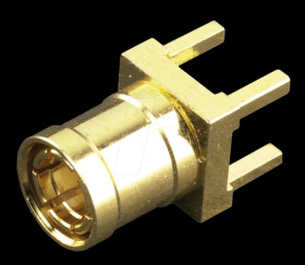 SMB PCB panel plug for RG174/U, standing