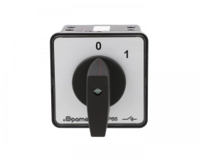 Łącznik krzywkowy 80A rozłącznik 0-1 4 - biegunowy mocowany do pulpitu czoło szare pokrętło czarne SK80-2.8210\P03