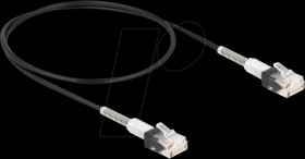 80388 Patch cable Cat.6A UTP Slim 0.5 m black