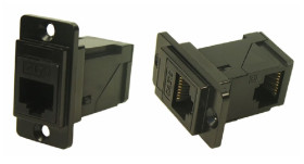 Złącze RJ45 RJ45 żeńskie Cat6 Bez ekranowania porty: Złącze Ethernet Feedthrough RS PRO