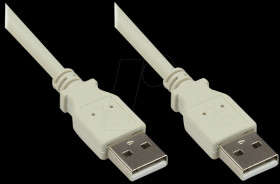 2212-AA3 Cable USB 2.0 male A &gt; USB male A, grey, 3m