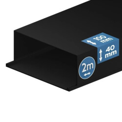 Kanał elektroinstalacyjny / Korytko kablowe 100*40 (2m) Ciemny Antracyt EDO777748