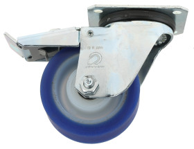 Koło samonastawne średnica kabla 100mm Płyta LAG 200kg wysokość całkowita 129mm