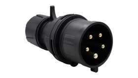 Wtyczka Siłowa Czarna 32A 5P - Bolców Estradowa F7.0160