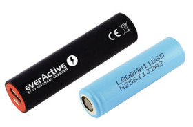 Power Bank: LG li-ion 18650 3200 mAh + ładowarka everActive EC-10