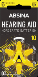 A10 N-B6 Hearing aid battery, 5,80x3,60 mm, Aid 10, 6 pcs.
