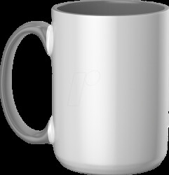 2009330 Mug, blank, ceramic, 425 ml, grey