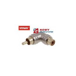 Przejście wt.RCA/gn.RCA kątowe VITALCO