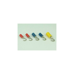 Konektor haczyk 4mm czerwony przewód do 2mm