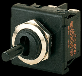 01824.1101-02 Toggle switch, 2-pin, changeover switch, black