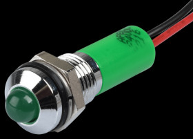 Q8P3CXXG24E Indicator LED, 24 V DC, 8 mm, wired, green/BrC