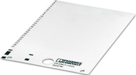 PVC device marker, (L x W) 5 x 14.85 mm, white, carrier card with 189 pcs, 0828790