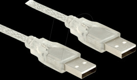 83886 Cable USB 2.0 Type-A male &gt; USB 2.0 Type-A male 0.5 m transparen