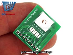 Płytka drukowana TO263-8 D2-PAK na SIP8 2,54mm