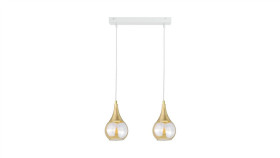 Lampa Wisząca Nowoczesna 2Xe27 Lacrima White