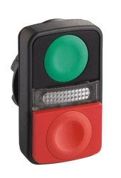 Przycisk ziel. kryty/czerw. wyst. dwuklawiszowy O22 bez ozn. ZB5AL7340