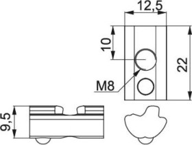 Nakrętka ślizgowa z kulką NKWSM8A 600909