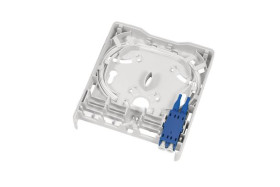 Płytka naścienna, seria: FWOA, Fibre, l. otworów: 2, LC, Ekranowane, Prosty