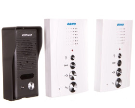 Zestaw domofonowy jednorodzinny z interkomem, bezsłuchawkowy, biały, ELUVIO INTERCOM OR-DOM-RE-920/W
