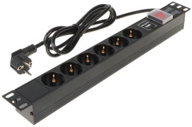 Listwa zasilająca do szaf RACK 19cali L19/6VP