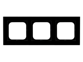 SONATA PRESTIGE Ramka 3 potrójna szklana 6 mm szkło czarne R-3RG/32 OSPEL