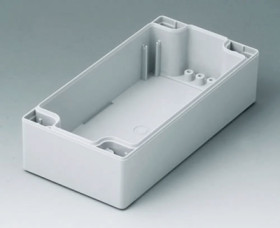 PC enclosure shell, (L x W x H) 160 x 80 x 40 mm, light gray (RAL 7035), C1081602