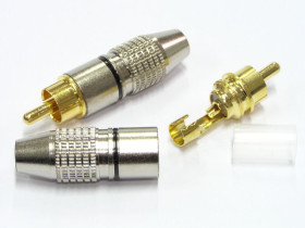 Wtyk RCA CINCH złocony