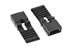 Mikroprzełącznik, Żeński, Prosty, Czarny, typ: Zamknięta góra, uchwyt do wyciągania, 2-pinowe raster: 2.54mm, Złoto