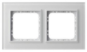 SONATA Ramka podwójna białe szkło szronione R-2RGC/78/00