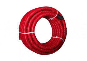 Rura karbowana dwuwarstwowa w kręgach czerwona RODK 32/25 13386 /25m/