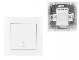 Przycisk Dzwonkowy Dzwonek Zwierny Odbijający Podtynkowy LC-06 Biały WESA