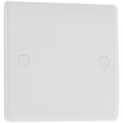 BG 894 White Nexus Moulded 1 Gang Blank Plate