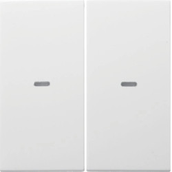 KNX e/s B.x Klawisze z soczewką do modułu przycisku 2-kr, biały, połysk 80960389