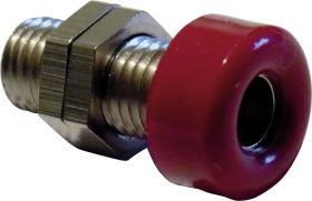 Gniazdo bananowe Schnepp BU 4000, izolowane, O 4 mm, 18.5 mm, 16 A, czerwone