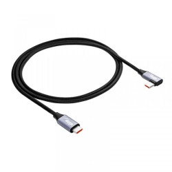 Kabel USB Akyga AK-USB-54 USB type C (m) / USB type C (m) kątowy ver. 2.0 60W 1m