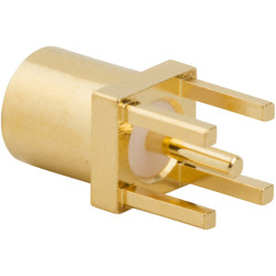 Złącze koncentryczne Montaż na płytce drukowanej Żeński 50Ω typ złącza Złącze MMCX Przepust