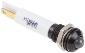 Lampka kontrolna do montażu panelowego 220V ac, biała 8mm LED RS PRO