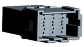 Plug, unequipped, 8 pole, straight, 2 rows, yellow, 969191-2