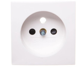 B.Kwadrat Płytka czołowa do gniazda z uziemieniem kremowy połysk 3963808992