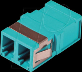 53516.1 Fiber optic coupling, LC duplex, multimode, aqua