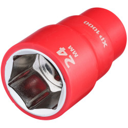 Draper 18042 XP1000® VDE Socket, 1/2" Sq. Dr., 24mm - 18042