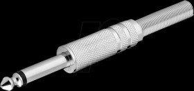 11023 6.35 mm jack plug, mono, 2-pin