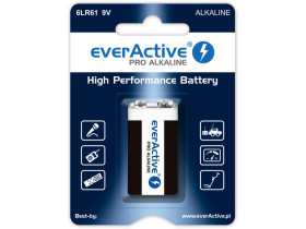 1x Bateria R9V 6LR61 9V alkaiczna EverActive Pro