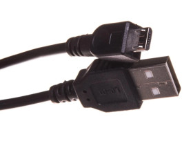 Kabel połączeniowy microUSB 2.0 Typ USB A/microUSB B, M/M czarny 1,8m AK-300127-018-S