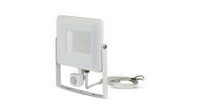 Projektor Led 50W 4000Lm 3000K Dioda Samsung Z Czujnikiem Ruchu Pir Biały...