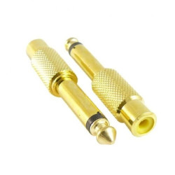 Redukcja wt.Jack 6,3/gn.RCA mono złote