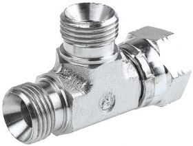 Hydrauliczny adapter teowy gwintowany 4R6MK4S, Connector A G 1/4 żeńskie Connector B G 1/4 żeńskie Parker