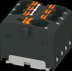 1047472 PTFIX distribution block, 4/6x1.5, black